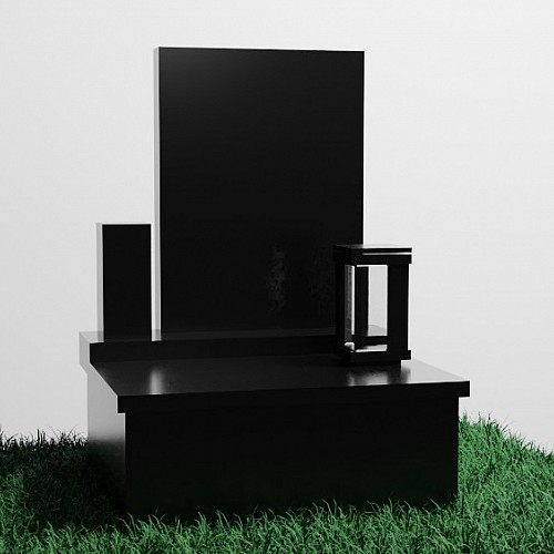 Ukázka vizualizace urnového hrobu materiál Total Black